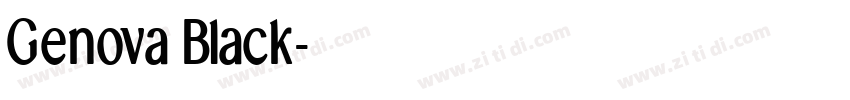 Genova Black字体转换